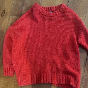 Aerie Vibrant Red Crew Neck Sweater